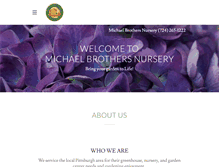 Tablet Screenshot of michaelbrothersnursery.com